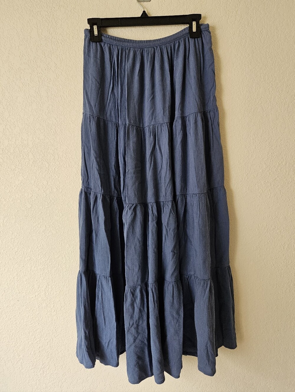 Aerie Women's Blue Tiered Maxi Skirt
